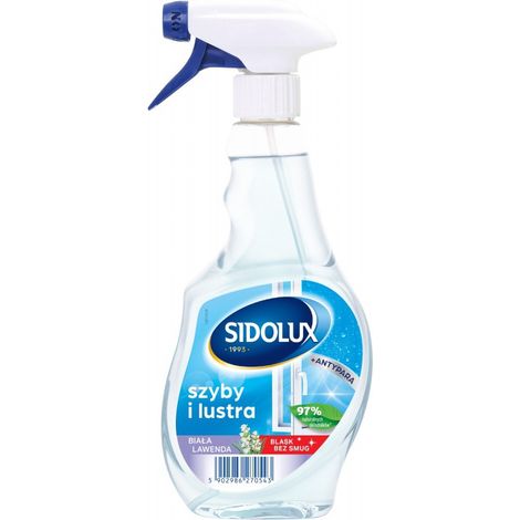 Sidolux Glas- und Spiegelreiniger mit weißem Lavendelduft, 500 ml