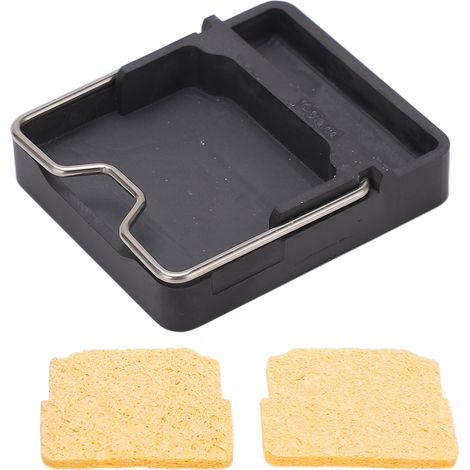 Support de Soudage Professionnel avec Support de Fer à Souder, Éponge et Isolation Thermique - Accessoire de Soudure Noir (1/5)