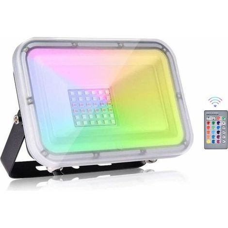 LED Floodlight, 30W Color 3000LM, RGB IP67, 16 Colors 4 Modes Multicolor Floodlight (1/4)