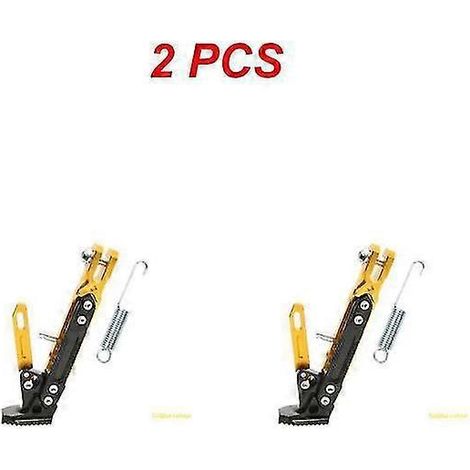 1/2 Stück Motorrad-Seitenständer, verstellbare Fußstütze, Parkständer für Elektromotorräder – Gold, 2 Stück