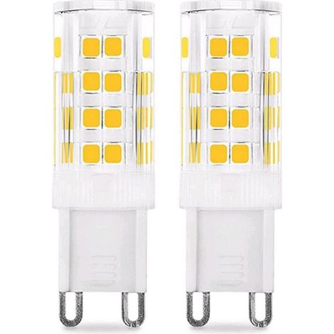 Ampoule LED G9 5W (Équivalent 50W Ampoules Halogènes), 450LM, 220V, Blanc froid 6000K, AC100-240V, NON-Dimmable, Économie d'énergie, Base en céramique, Culot G9 Standard, Lot de 6 [Classe énergétique (1/5)