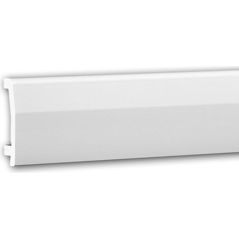 Plinthe 653106 Profhome Moulure décorative design moderne blanc 2 m