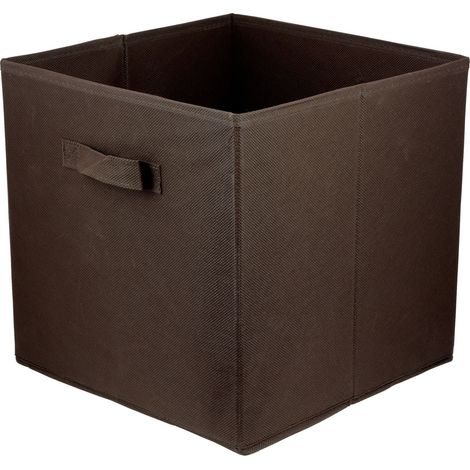 Boîte en carton Boîte textile 31x31x31 brun foncé - dark brown 31x31x31