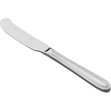 Couteau à beurre, épandeur en acier inoxydable avec bord perlé, couverts 18/10, résistant à la rouille, ergonomique et passe au lave-vaisselle (1/5)