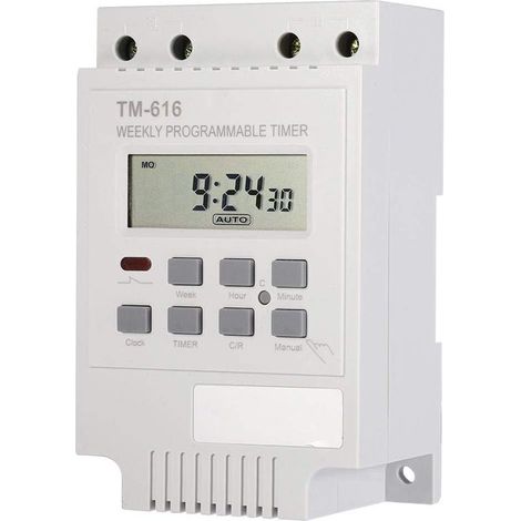 12V Programmateur Hebdomadaire Digital Interrupteur Minuterie Économiseur D'énergie Commutateur Électrique (White) (1/5)