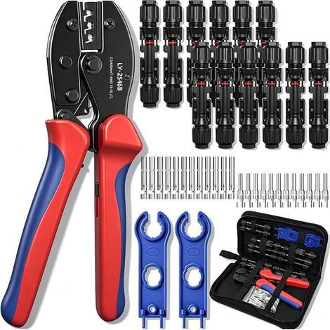 Pince à Sertir Cosse Electrique pour Câbles PV de 2,5/4/6 mm² (1/5)
