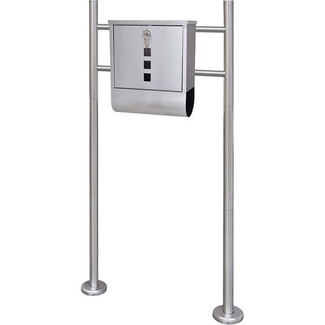 Boîte à lettre sur support en acier inoxydable (1/5)