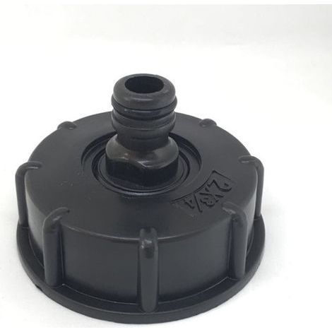 Lot de 3 Robinet de cuve de récupération d'eau S60x6 IBC Raccord/Bouchon Mamelon, 3/4" Diamètre de Sortie, Diamètre d'entrée 60mm, pour IBC Cuve 1000 litres (1/4)