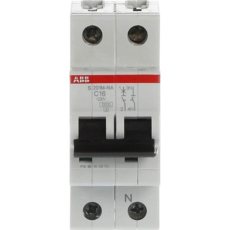 Disjoncteur S200M 1P+N (Neutre à droite) C16 10kA NA - ABB2CDS271103R0164
