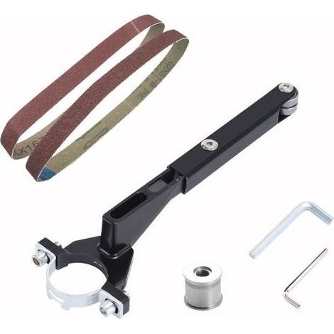 Meuleuse d'angle convertie en ponceuse à bande Meuleuse d'angle M10/M14 transformée en ponceuse à bande support pour ponceuse à bande, décapage de la rouille et polissage mini-bande de ponceuse (1/5)