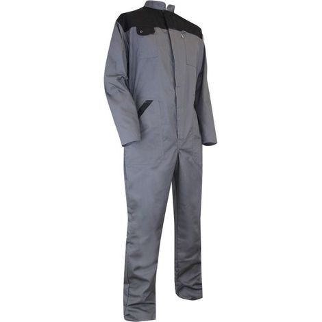 Combinaison de travail agricole homme bicolore Seigle LMA - Couleur Noir/Gris - Taille Vêtement L