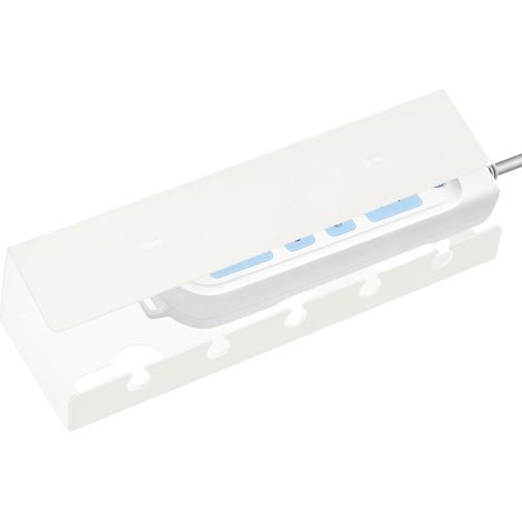 Boîte de rangement en réseau, organisateurs de câbles sous la table plateau de câble d'ordinateur, gestion des câbles domestiques, plateau de câble sous le bureau multifonction blanc noir pour (1/5)
