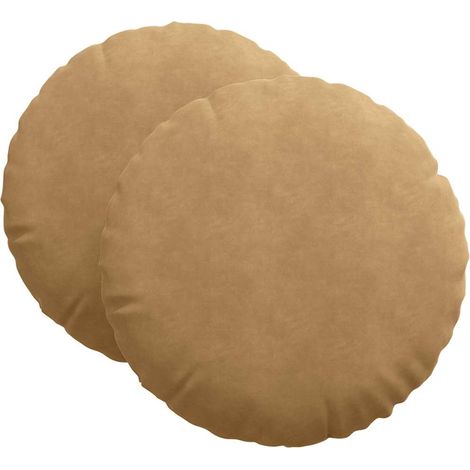 Maison Exclusive - Sitzkissen 2 pcs Braun Ø60 x 21 cm Samt