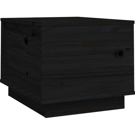 Maison Exclusive - Couchtisch Schwarz 40x50x35 cm Massivholz Kief
