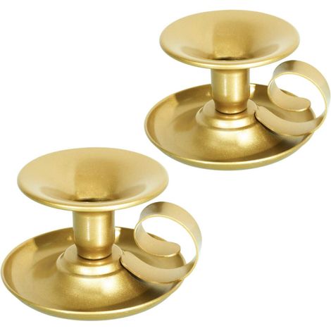 Bougeoir rétro pour dîners aux chandelles, décorations de table, mariages, décorations de Noël, Joyeux Noël (Doré) (1/5)
