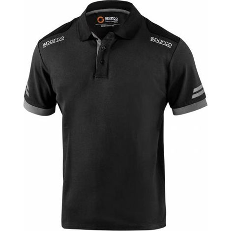 SPARCO POLO TOLEDO BLACK GREY TG XL