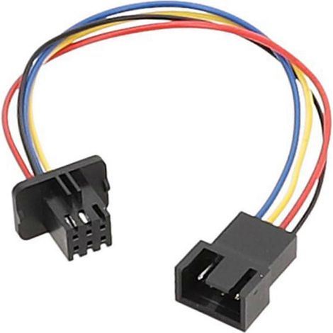 Câble d'extension pratique pour ventilateur PWM 4 broches, connecteur mâle 4 broches vers femelle 6 broches, compatible avec les ventilateurs d'ordinateur et les boîtiers PC, multicolore