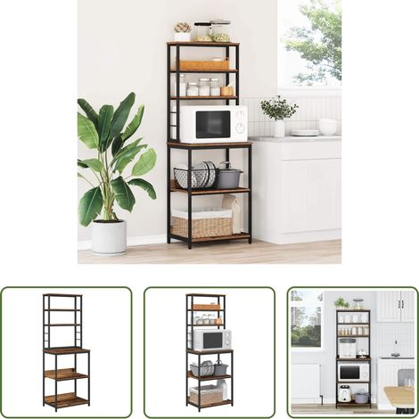 vidaXL Holzwerkstoff -  Küchenregal Altholz 60 x 40 x 168 cm Holzwerkstoff