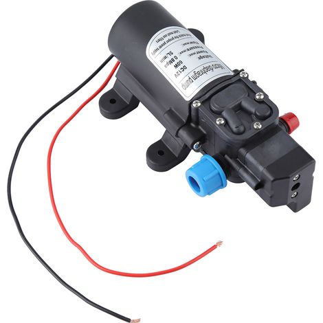 Pompe à eau 12V 60W auto-amorçante à membrane avec pressostat pour camping-car, bateau, irrigation (1/5)