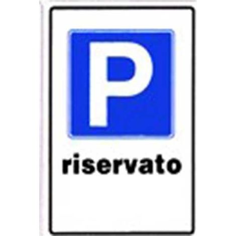 Cartello parcheggio riservato cm 20X30 (1/2)