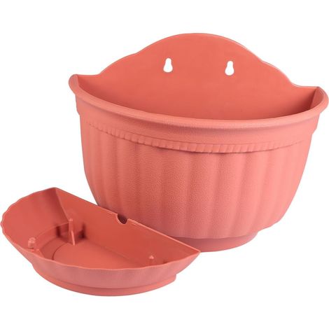 Homoyoyo Pots de fleurs suspendus semi circulaires en plastique pour artificielles (1/5)