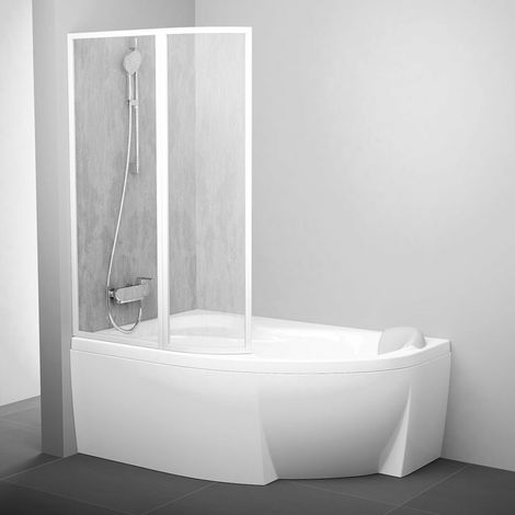 Ravak Supernova - Mampara de baño VSK2 Rosa 170 L, izquierda, blanco/lluvia 76LB010041 (1/2)