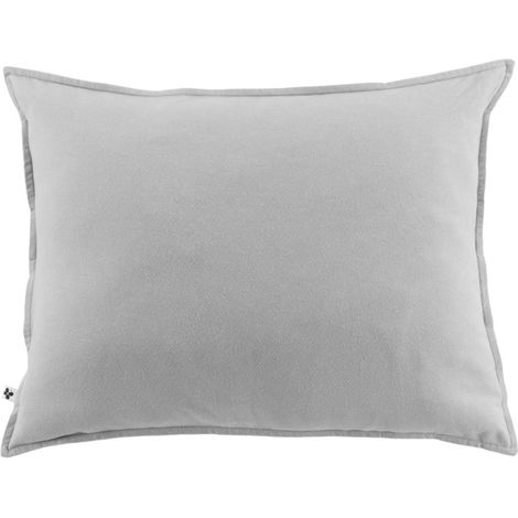 Taie d'oreiller toutes dimensions "Candice" Flanelle de Coton l'Effet Papillon - Candice Brume - Taie d'oreiller 50 x 70 cm volant plat piqué