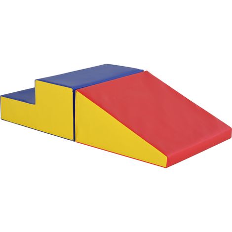 Parcours de motricité pour bébé, jeu d'escalade modulaire, 2 grands blocs de mousse, 50 x 50 x 25 cm, multicolore (1/5)