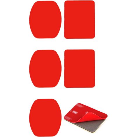 Adhesive Mount - 3M VHB Double Sided Sticky Pad - For Dash Cam And Action Camera - 40 X 35 Mm - Red - 6 Pcs (1/5)