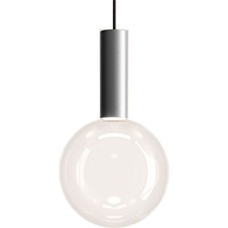 Zafferano Lampada a sospensione Sfera LED TRIAC 8W 2700K Vetro borosilicato trasparente e alluminio, design moderno per illuminazione d'interni (1/5)