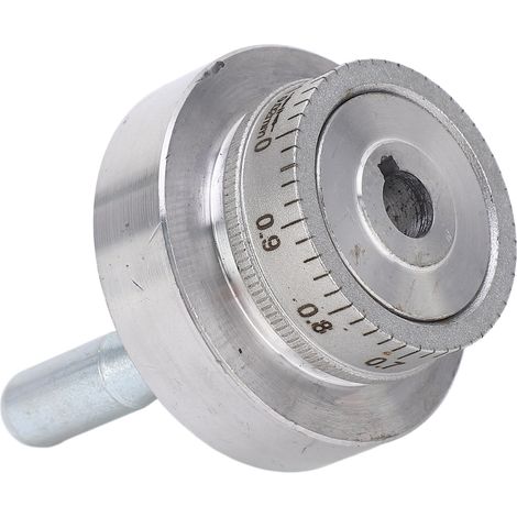 Mini-Drehbank-Handrad mit Kurbel, Aluminiumlegierung, 50 mm (2 Zoll), Skala 0–1 mm, Kreisgröße (1/5)