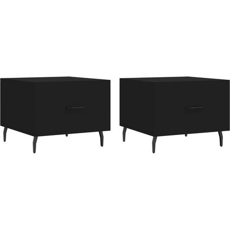 Maison Exclusive - Couchtische 2 Stk. Schwarz 50x50x40 cm Holzwer