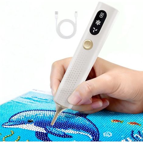 Stylo à peinture diamant électrique – Sans fil – Aspiration réglable – Rechargeable – Adultes et enfants – DIY (1/5)