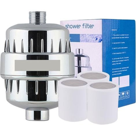 Système de Filtre à Eau Filtre de Douche de Bain (WHT-303-3E) adoucisseur de Chlore et d'élimination des métaux Lourds purificateur de Filtre à Eau for Le Bain de santé (1/5)