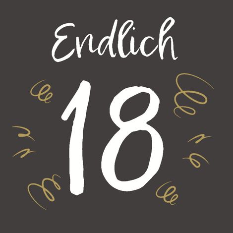 Duni Servietten Endlich 18 Happy Birthday 33 x 33 cm - 20er Pack Servietten