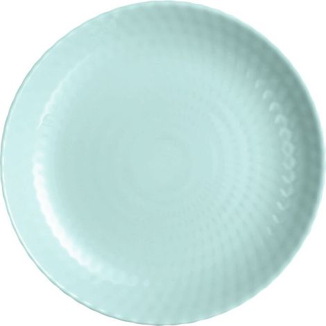 Assiette plate - LUMINARC - Pampille - 25 cm - Turquoise - Verre trempé, fabriquée en France (1/2)
