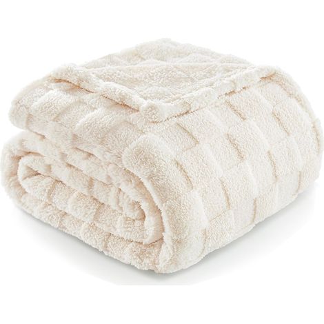 APEX Plaid Couverture Polaire à Motif Carreaux, Plaid jeté de Canape Super Doux et Chaud, Léger pour Toutes Les Saisons, 100x150 CM (1/5)