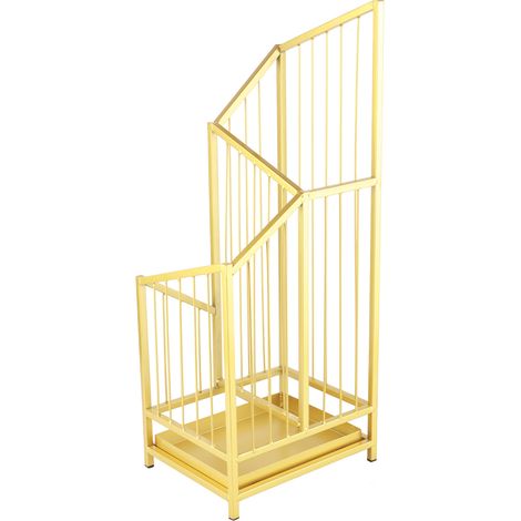 Porte-parapluies domestique en métal, couleur vive et stable, petit support de rangement pour entrée, doré (1/5)
