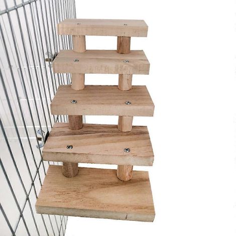 Pont en forme d'échelle pour furet, écureuil, hamster, rat et autres petits animaux - Jouets à mâcher pour hamsters - 8 échelles (1/4)