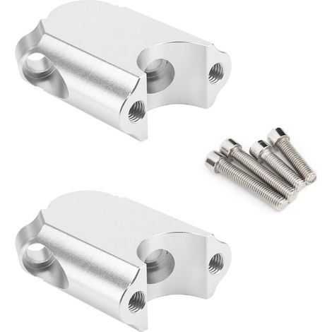 Rialzi per manubrio adatti a moto sportive e adventure, migliorano il comfort di guida e la maneggevolezza. Realizzati in lega di alluminio lavorata a CNC.