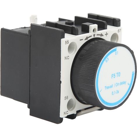 Air Delay Contact 1NO 1NC Time ON Relay Auxiliary Block Waterproof Dustproof ABS 0.1s3s (1/5)