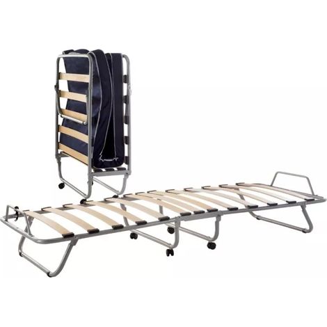 brandina pieghevole dormir con doghe in legno e materasso 80x190 cm (1/4)