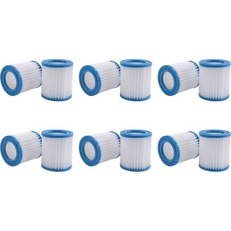 Cartuchos de filtro para piscina de 12 piezas, serie 89x79x45 mm, filtro de repuesto para bomba de filtro de piscina. (1/4)