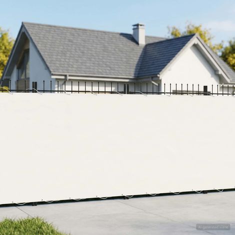vidaXL Balcony Privacy Screen 1.8 x 25 m Fabric with PU Coated White (1/5)