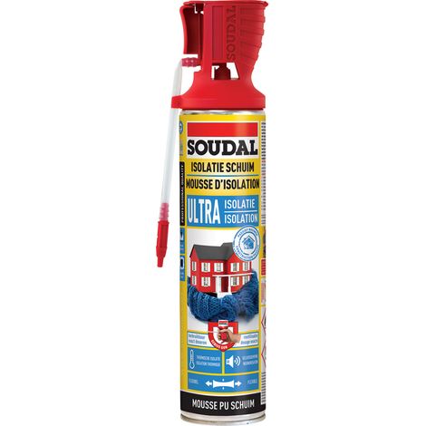 Soudal Ultra mousse PU isolante flexible Genius Gun – Fenêtres et portes – 600 ml (1/3)