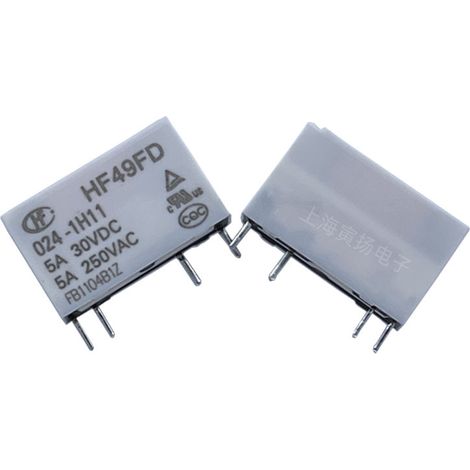 Hongfa HF49FD/024-1H11 24V DC 5A ultra-thin, low-power signal relay, new and original