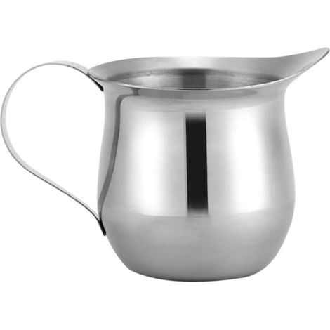 Pichet à lait multifonction en acier inoxydable de 90 ml pour mousser le lait, idéal pour le latte art et la cuisine. (1/5)