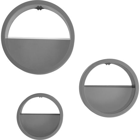Lot de 3 vases muraux à suspendre, montage mural, fixation murale, jardinières décoratives, supports muraux pour fleurs, plantes succulentes (gris, transparent) (1/5)