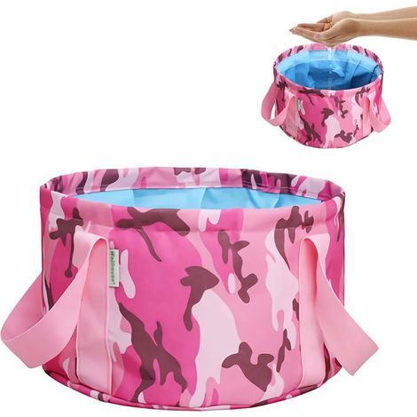 Collapsible Bucket, Collapsible Basin, Camping Foldable Wash Basin, 12.5L Waterproof Lightweight Foldable Bucket Wash Basin for Travel, Hiking, Fishing, Car Wash, Foot Spa (1/5)