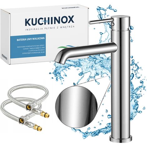 Rubinetto per lavabo da appoggio Kuchinox Noia cromato